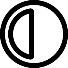 Circular Button Outline Engraving Svg Design, Free Vectors File